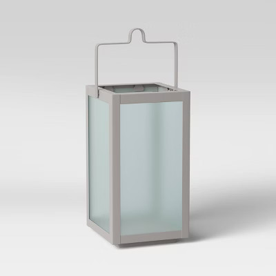 10" Rectangular Pillar Outdoor Lantern Candle Holder - Room Essentials™ | Target