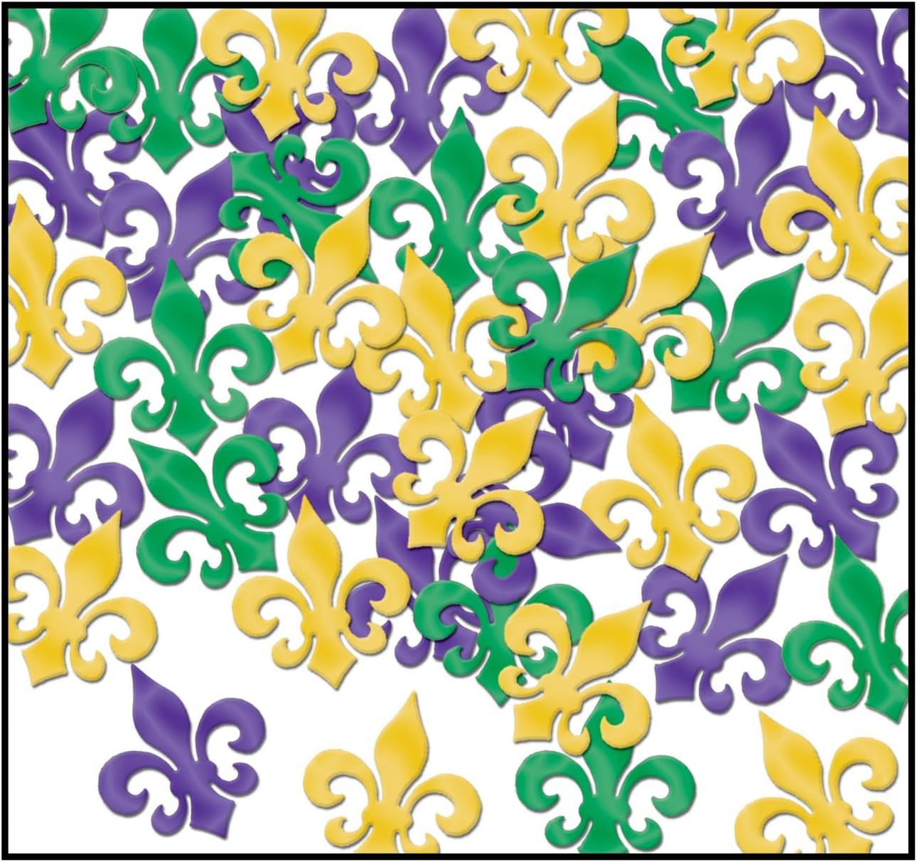 Fanci-Fetti Fleur De Lis (gold, green, purple) Party Accessory (1 count) (1 Oz/Pkg) | Amazon (US)