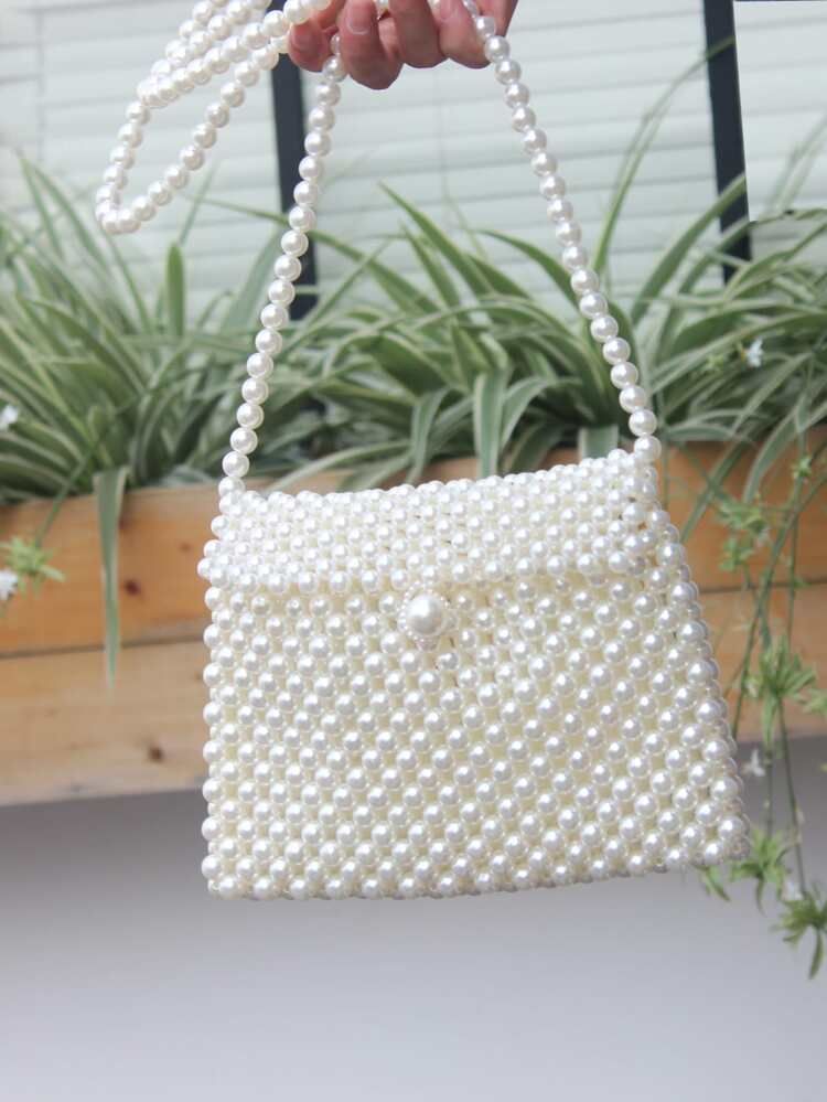 Mini Faux Pearl Design Square Bag | SHEIN