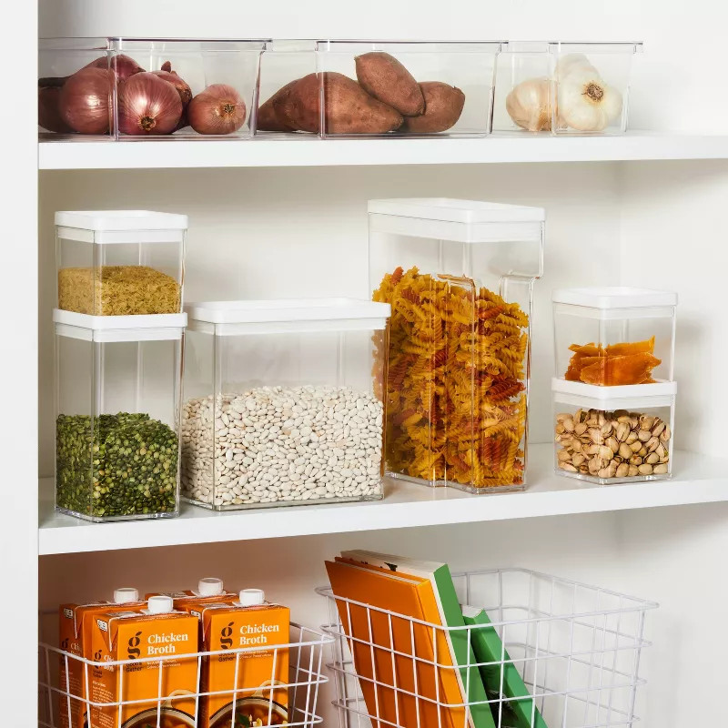4"W X 4"D X 8"H Plastic Food Storage Container Clear - Brightroom™ | Target