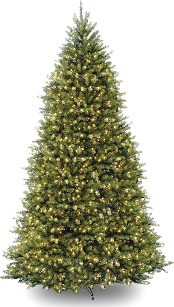 National Tree Company Pre-Lit Artificial Full Christmas Tree, Green, Dunhill Fir, Dual Color LED ... | Amazon (US)