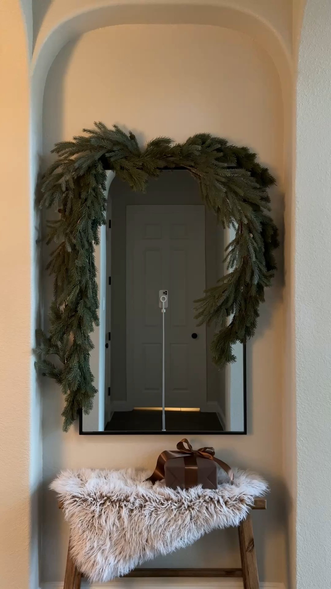 This little nook summarizes my Christmas vibe this year - a little lux, rustic, simple, cozy 

#LTKHoliday #LTKHome