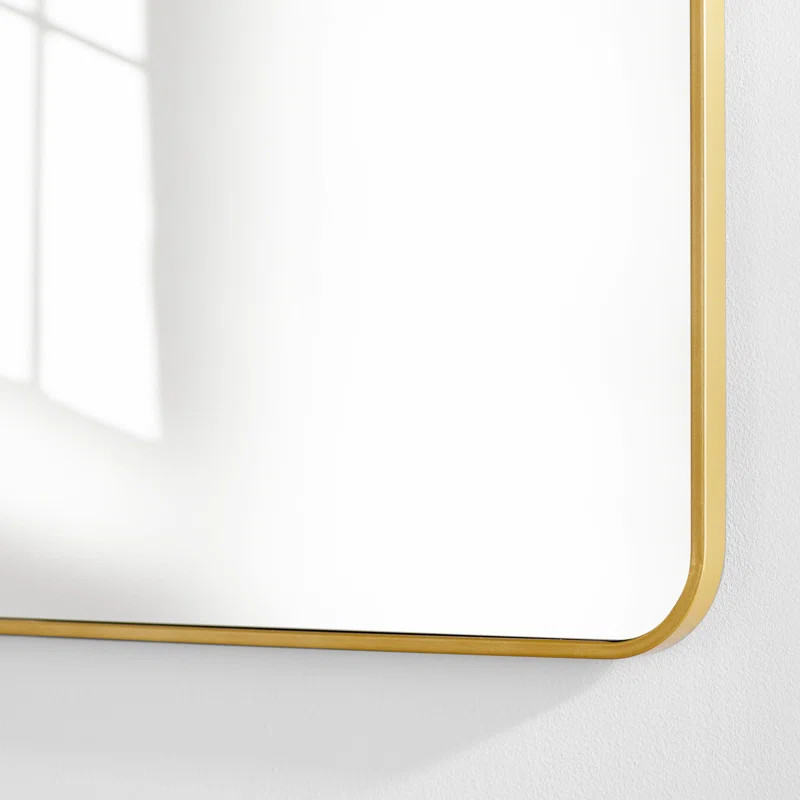 Sabine Metal Rounded Rectangle Wall Mirror | Wayfair North America