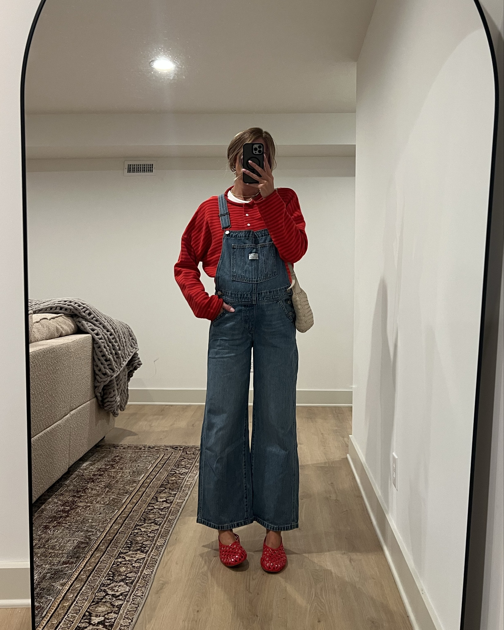 Outfit today 34 weeks pregnant. These Levi’s overalls would be super cute for a fun maternity shoot. I sized up for bump to medium but probably could have gotten a large for third trimester. 
I’m usually a small
Medium in cardi
Small tall in ribbed tee
Jelly flats are old from old navy but linked a handful of similar pairs


Levi’s jeans, jellies, spring outfit idea

#LTKmomlife #LTKootd #LTKBump