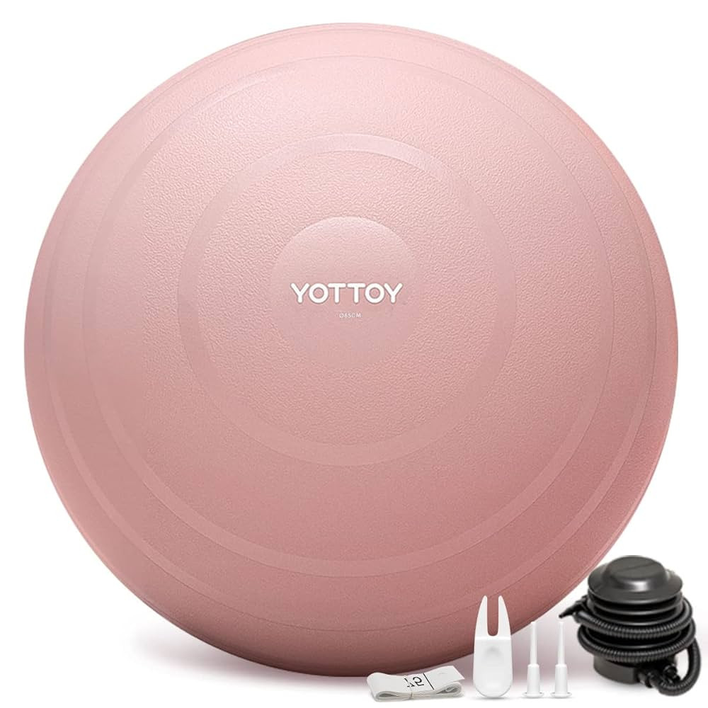 YOTTOY Anti-Burst Exercise Ball for Working Out, Yoga & Pregnancy, Extra Thick Workout Ball for P... | Amazon (US)