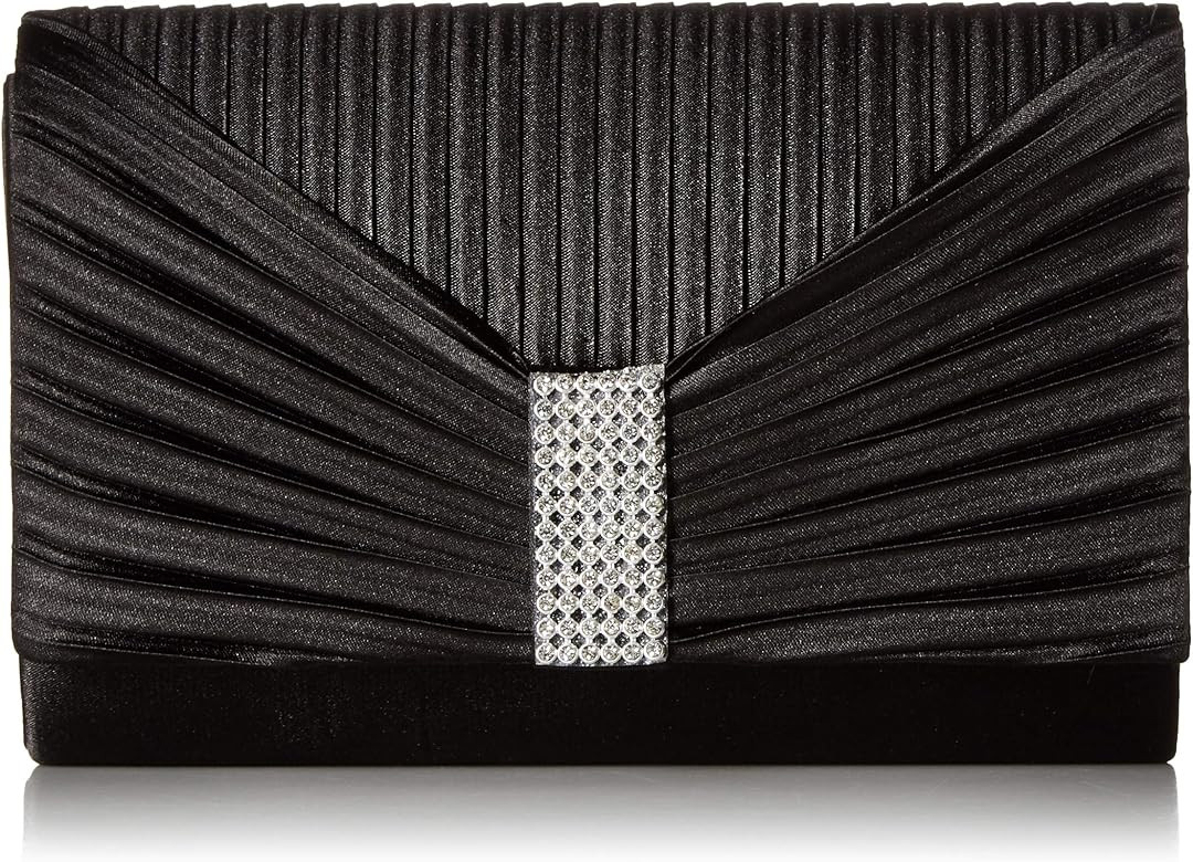 Amazon.com | Jessica McClintock Women's Alexis Pleated Flap with Rhinestones, Black | Pumps | Amazon (US)