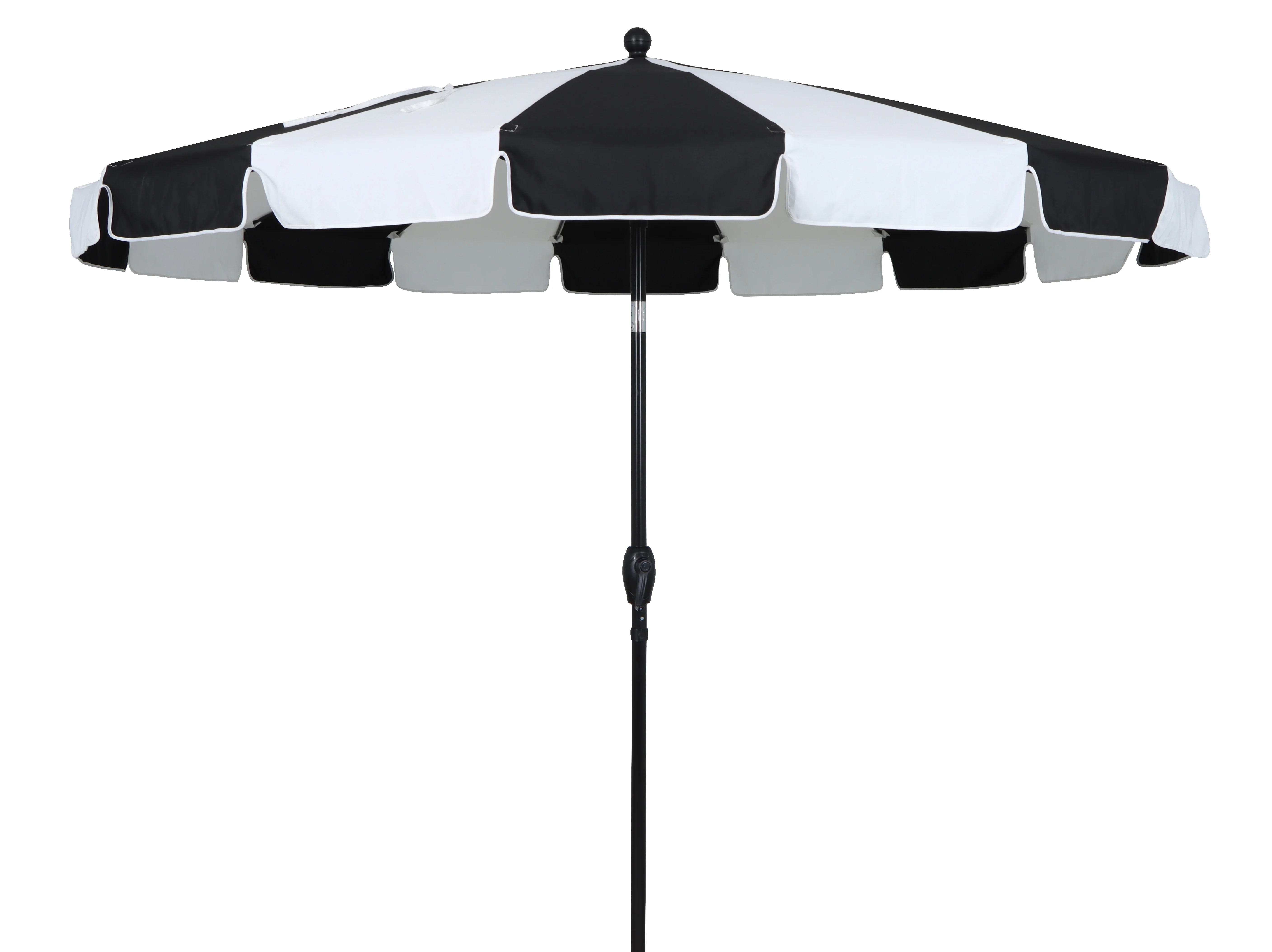 Better Homes & Gardens Premium 9' B&W Market Umbrella, Fiberglass Ribs, Crank Lift, 3-Angle Tilt | Walmart (US)