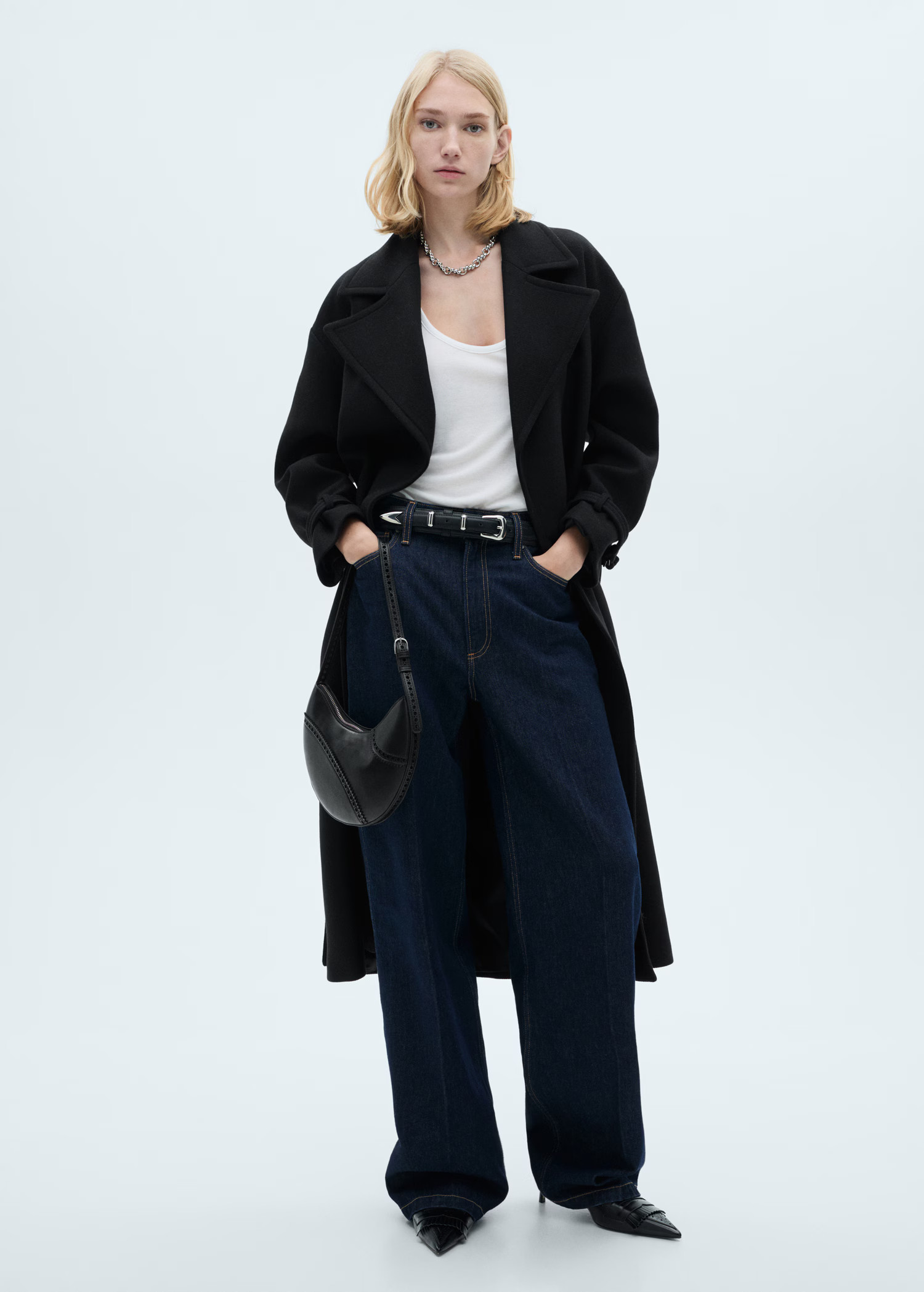 Maxi lapel Manteco wool coat - Women | MANGO USA | Mango (US/MX/AU)