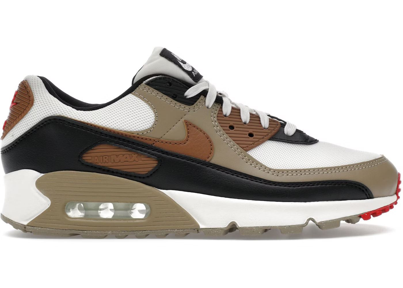 Nike Air Max 90Phantom Black Fire Red Light British Tan (Women's) | StockX