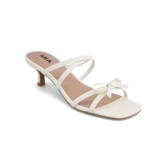 Mia Too Women's Strappy Kitten Heel Sandal | Walmart (US)