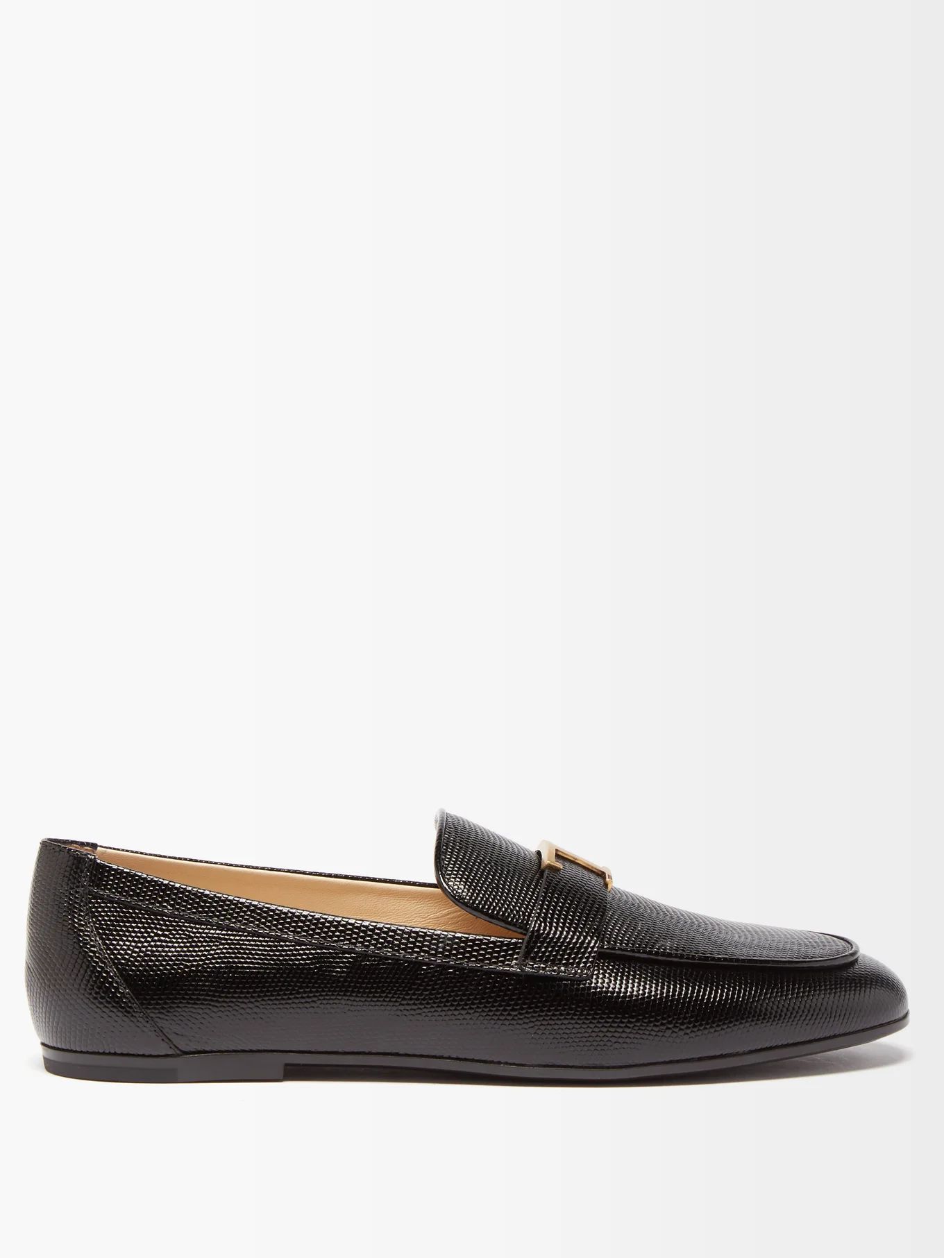 Logo-buckle leather loafers | Matches (US)