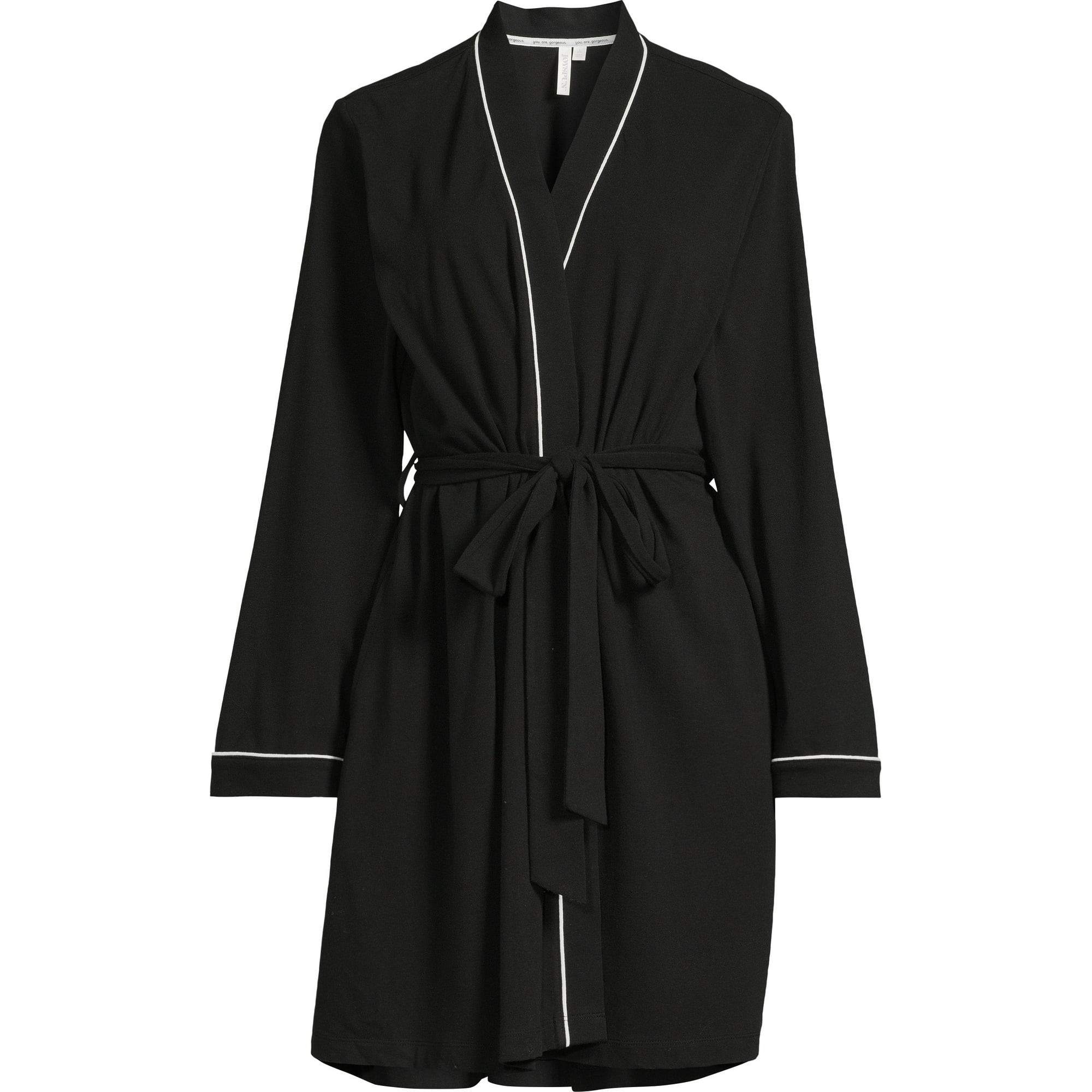 Joyspun Women's Cotton Blend Knit Wrap Robe, Sizes S to 3X | Walmart (US)