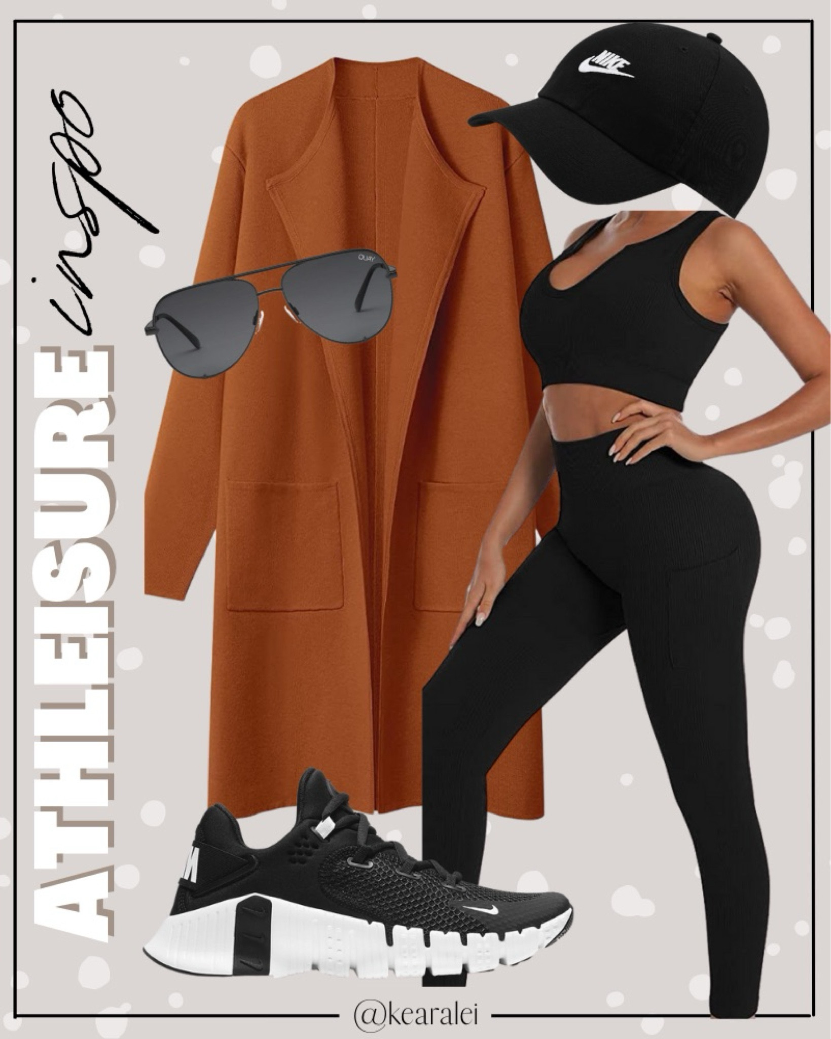 Amazon activewear athleisure outfit workout sets travel outfits exercise leggings top set Lululemon Amazon fashion black ribbed workout set with camel tan brown rust long cardigan coat coatigan travel outfit airport outfits black white Nike metcon sneakers tennis shoes black Nike baseball hat black aviator sunglasses quay 
.
.
.
Fitness Wear, Activewear, exercise outfit, workout leggings, sports bra, Lulu lemon, free people motion active athleisure
.

Amazon fashion, teacher outfits, business casual, casual outfits, neutrals, street style, Midi skirt, Maxi Dress, Swimsuit, Bikini, Travel, skinny Jeans, Puffer Jackets, Concert Outfits, Cocktail Dresses, Sweater dress, Sweaters, cardigans Fleece Pullovers, hoodies, button-downs, Oversized Sweatshirts, Jeans, High Waisted Leggings, dresses, joggers, fall Fashion, winter fashion, leather jacket, Sherpa jackets, Deals, shacket, Plaid Shirt Jackets, apple watch bands, lounge set, Date Night Outfits, Vacation outfits, Mom jeans, shorts, sunglasses, Disney outfits, Romper, jumpsuit, Airport outfits, biker shorts, Weekender bag, plus size fashion, Stanley cup tumbler
.
Target, Abercrombie and fitch, Amazon, Shein, Nordstrom, H&M, forever 21, forever21, Walmart, asos, Nordstrom rack, Nike, adidas, Vans, Quay, Tarte, Sephora, lululemon, free people, j crew jcrew factory, old navy


#LTKStyleTip #LTKSeasonal #LTKFitness