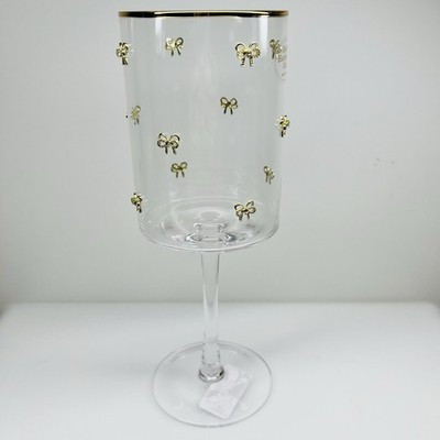 Christmas Wine Glasses Gold Bow Rhinestone Jeweled Elegant Cocktail Bar Cart | eBay | eBay US