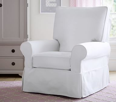 Comfort Grand Slipcovered Swivel Glider & Ottoman | Pottery Barn Kids