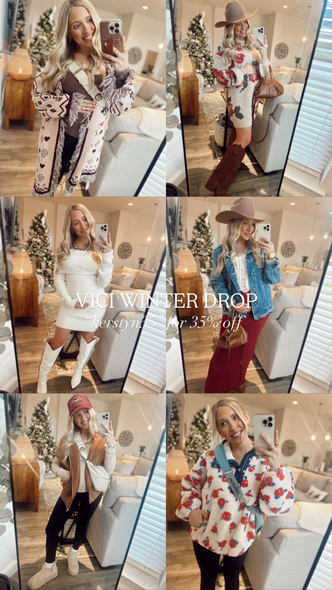 🚨 VICI’s BIGGEST winter drop just went LIVE 🚨
Winter Drop Vol. 2 is officially here and it’s so good ❄️☕
100+ luxe new styles from cozy knits, elevated basics, chic outerwear, and winter-ready outfits you’ll live in all season long.

I’m wearing my absolute favorites from the launch — timeless, flattering, and perfect for everyday wear (yes, bump-friendly too 🤍).
Use my code KERSTYN35 to save on your favorites ✨

Shop the full winter drop now before it sells out ❄️🤍

#VICIcollection #WinterDrop #WinterStyle #CozyChic #BumpFriendlyFashion #MaternityStyle #NeutralStyle #WesternBoho #WinterOutfits #LTKStyle #LTKWinter #LTKFinds #LTKSale

#LTKootd #LTKBump #LTKHoliday
