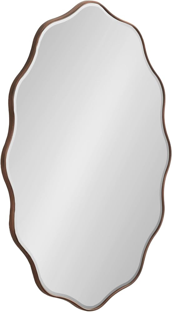Kate and Laurel Viona Modern Scalloped Oval Mirror; 24 x 34; Bronze; Decorative Round Wall Mirror... | Amazon (US)