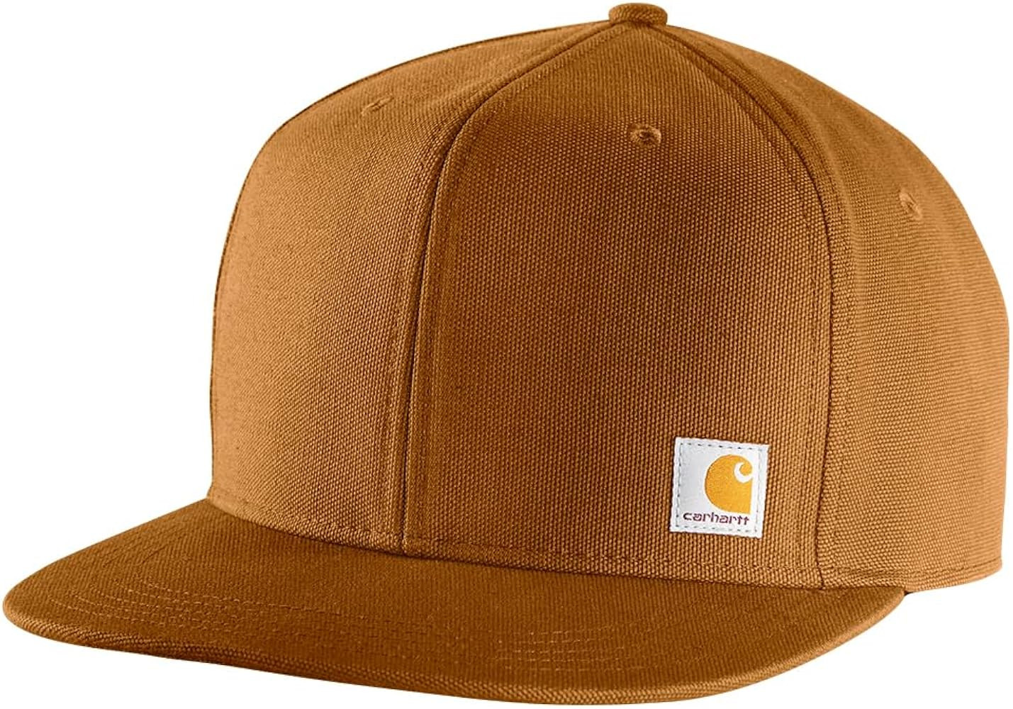 Carhartt Men's Firm Duck Flat Brim Cap | Amazon (US)