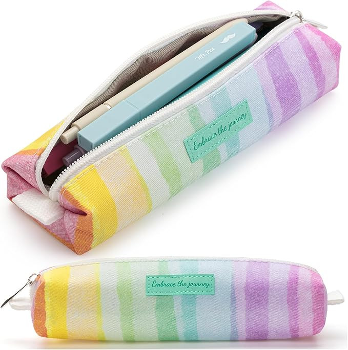 Mr. Pen- Cute Pencil Case Pouch, Rainbow Design, Multipurpose Canvas Bible Pencil Pouch | Amazon (US)