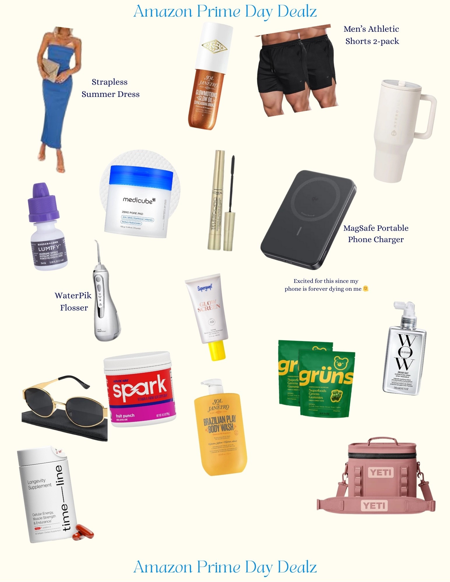 What I bought on Prime Day #amazonprimeday #primedeals #amazonfashion #yeti #ankerportablecharger #lumify #beauty #skincare #medicube #techdeals #makeup #loreal #soldejanero #workoutwear #menswear #supergoop #haircare #colorwow #hydrojug #gym #waterpik #womensfashion #activewear 

#LTKSaleAlert #LTKHome #LTKFindsUnder100