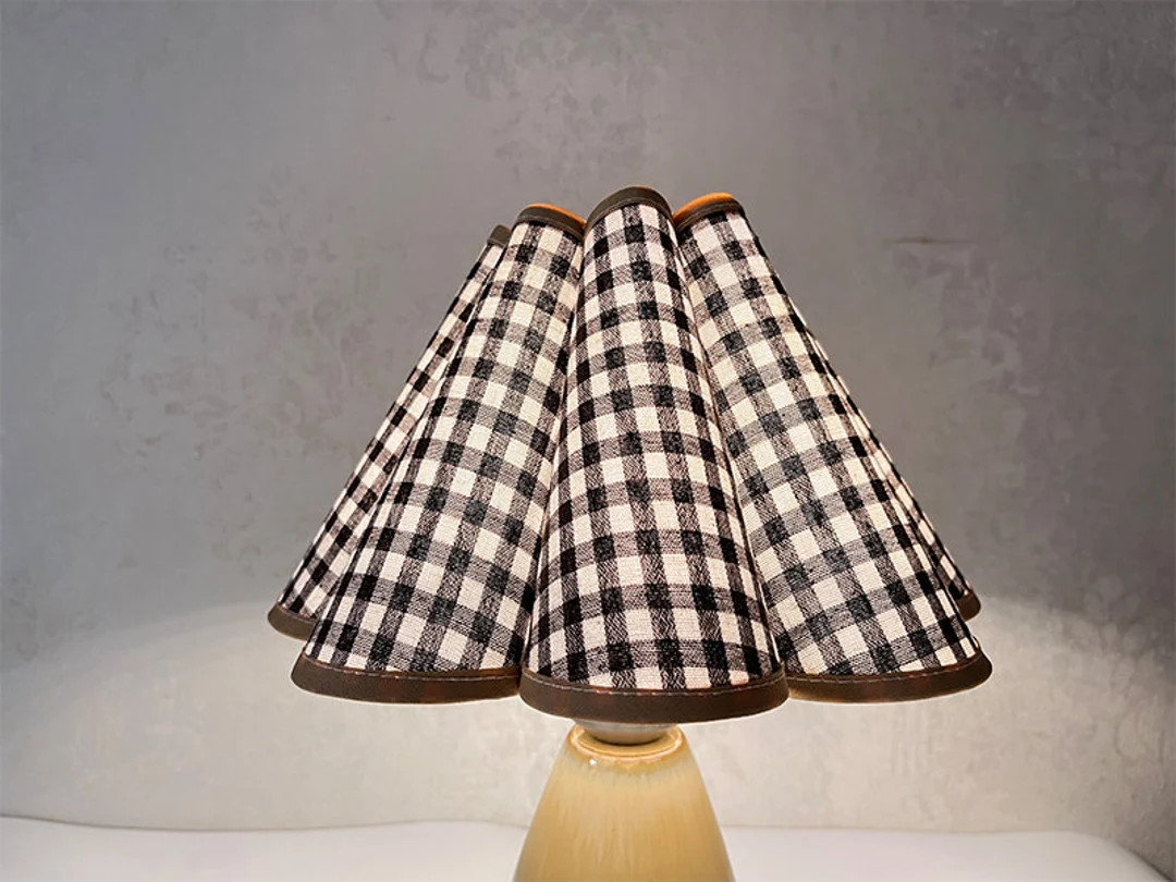 Retro Plaid Lampshade, Brown Check Lamp Shades for Table Lamp, British Plaid Style Lampshades for... | Etsy (US)
