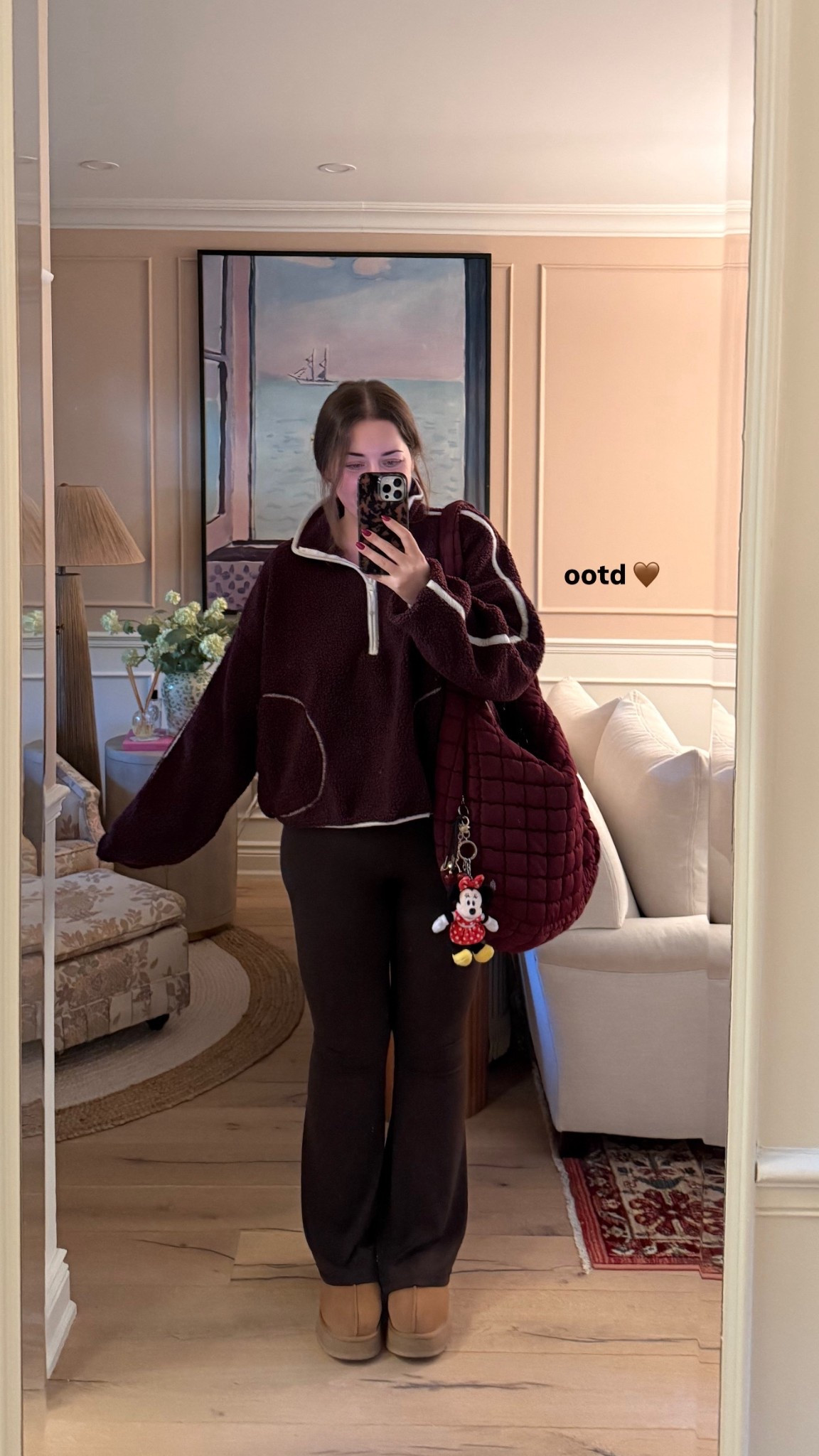 Casual winter outfit / holiday market / Christmas outfit / date night outfit / leggings & sherpa outfit / fleece / midsize 

Sizing: L in leggings / 2X in fleece / XL in bra 

#LTKcurves #LTKmidsize #LTKwinter