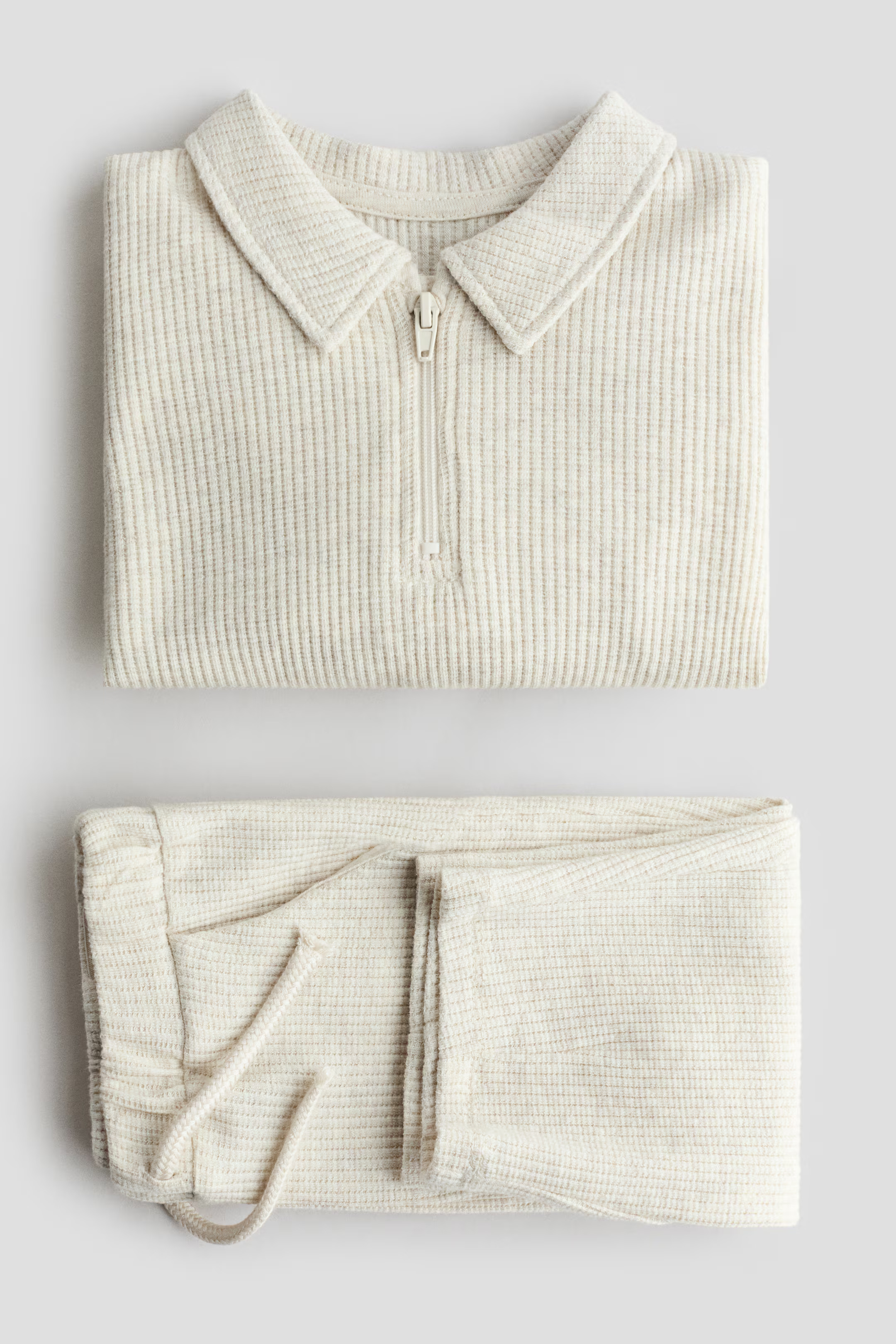 2-piece ribbed cotton set | H&M (UK, MY, IN, SG, PH, TW, HK)