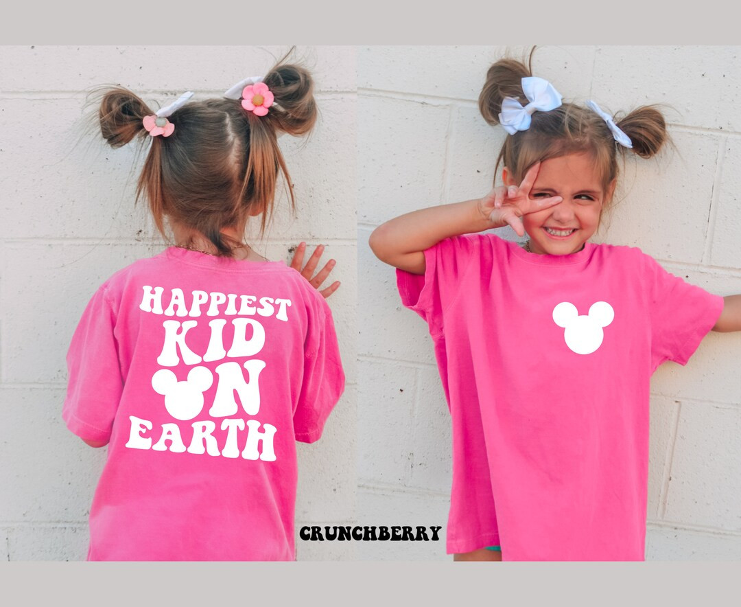 ORIGINAL Kid's Comfort Colors Shirt, Happiest Kid on Earth Shirt, Unisex Kid's Shirt, Mickey Shir... | Etsy (US)