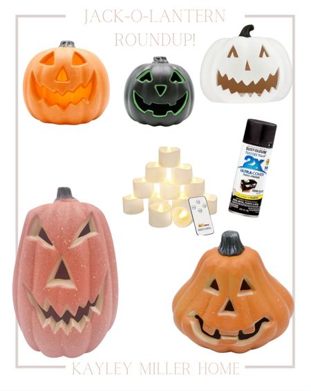 Affordable Jack-o-lanterns you could use to recreate my diy! 




DIY Halloween decor, pumpkins, spray paint, Halloween decor, Walmart 

#LTKSeasonal