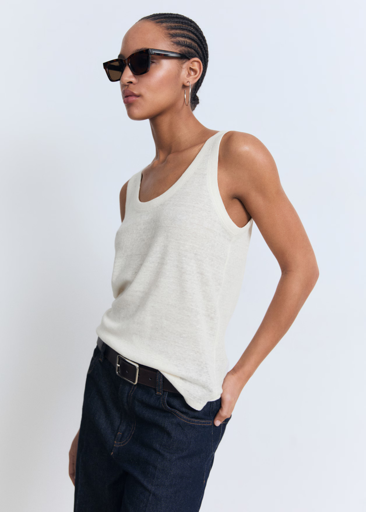 Strap linen top - Women | MANGO United Kingdom | MANGO (UK)