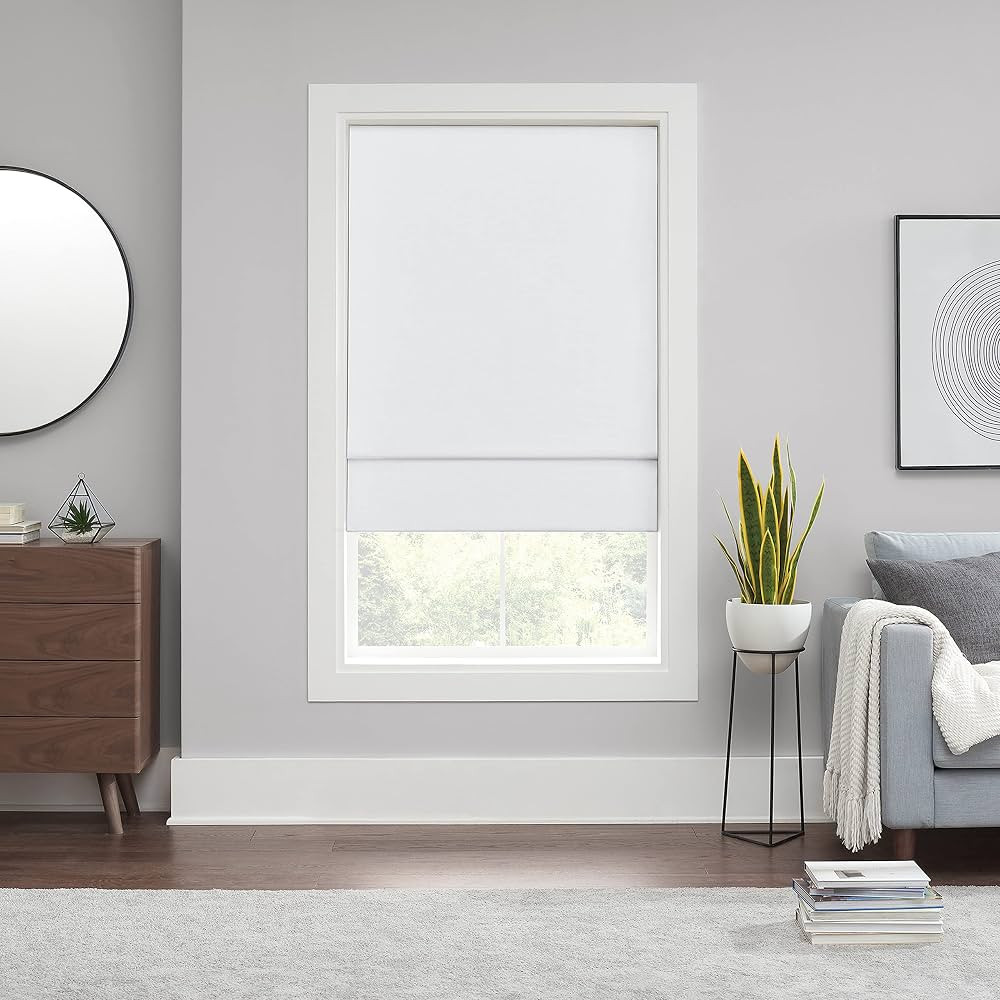 ECLIPSE Kylie Total Privacy Blackout Cordless Polyester Lined Window Roman Shade for Living Room,... | Amazon (US)