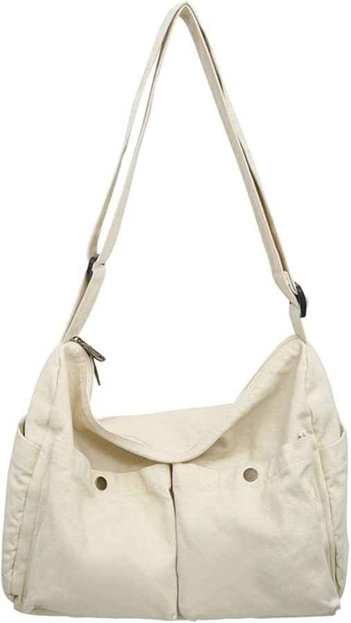 KBTYE Canvas Messenger Bag Cute Crossbody Tote Bag Shoulder for Women Men for School Aesthetic Ho... | Amazon (US)