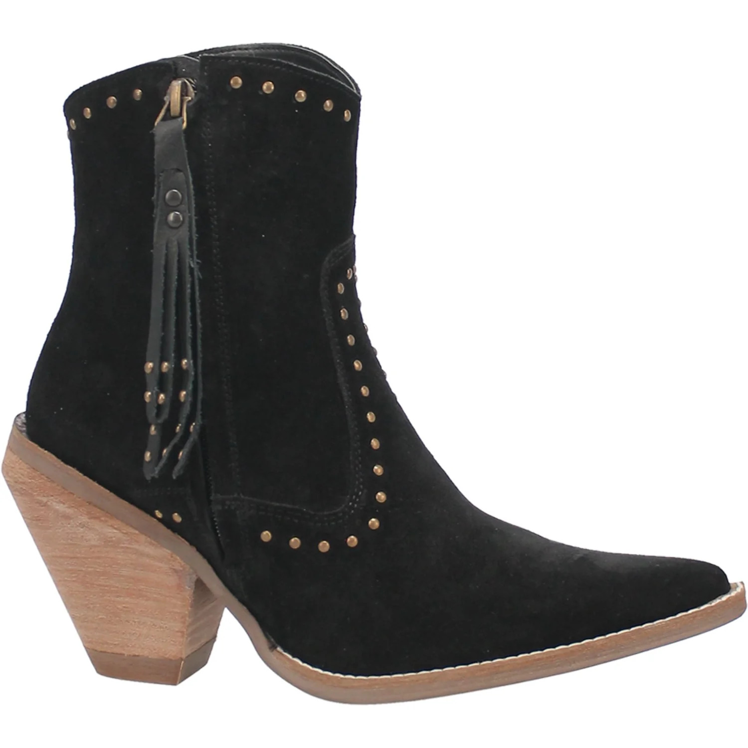 CLASSY N' SASSY LEATHER BOOTIE Black Suede / 11 / M | Dingo1969