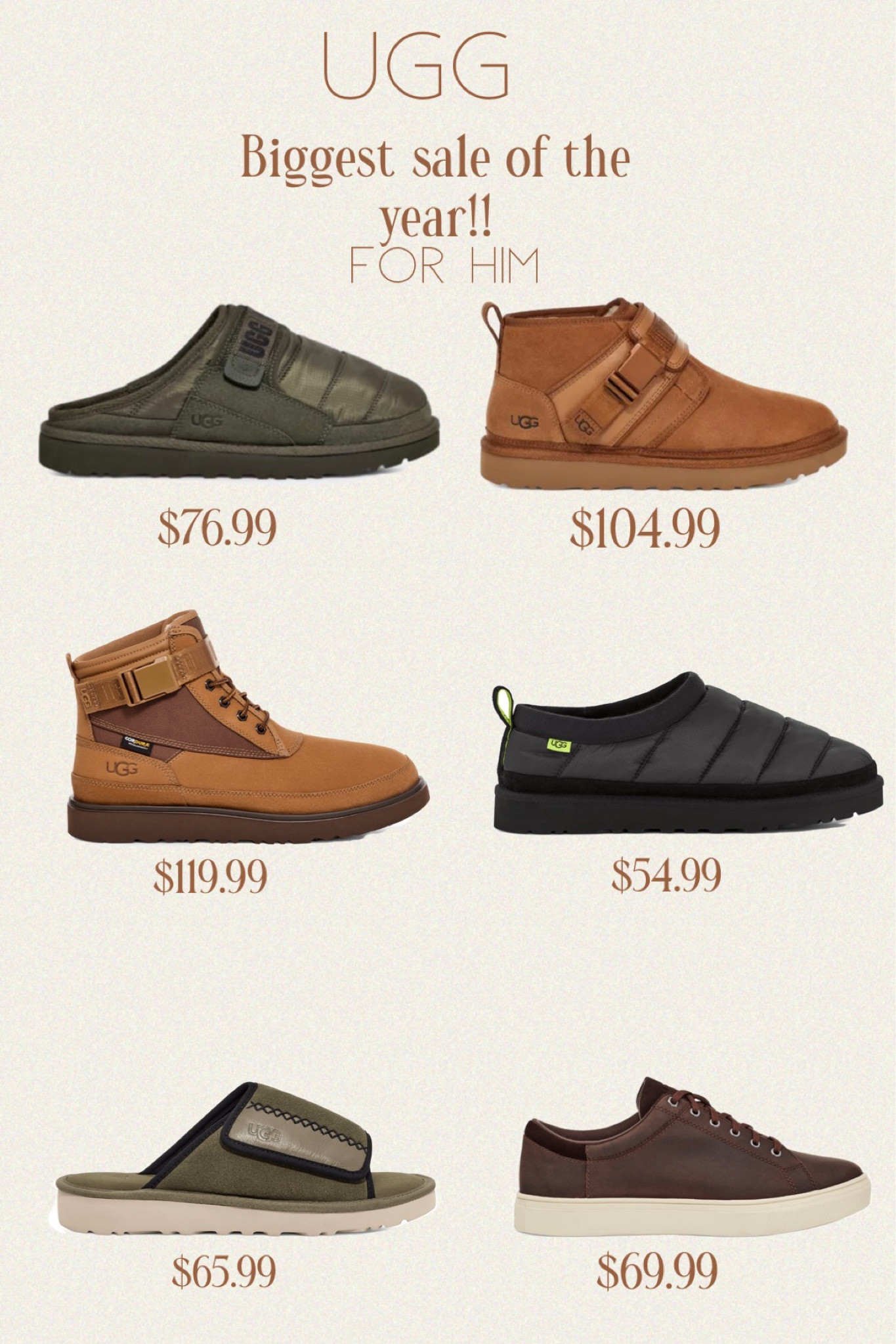 UGG Biggest sale of the year is here! Gift for him. Gift guide for him. Cyber week deals! Black Friday! UGG Neumel Snapback / UGG Dune Slip-On LTA / UGG Goldencoast Clog / UGG Highland Utility Strap Weather / UGG Tasman LTA / UGG Goldencoast Slide / UGG Classic Mini Boot / UGG Baysider Low Weather

#giftguide #giftforhim #christmas #ugg #boots #slippers #sale #blackfriday #gabrielapolacek

#LTKGiftGuide #LTKCyberWeek #LTKsalealert