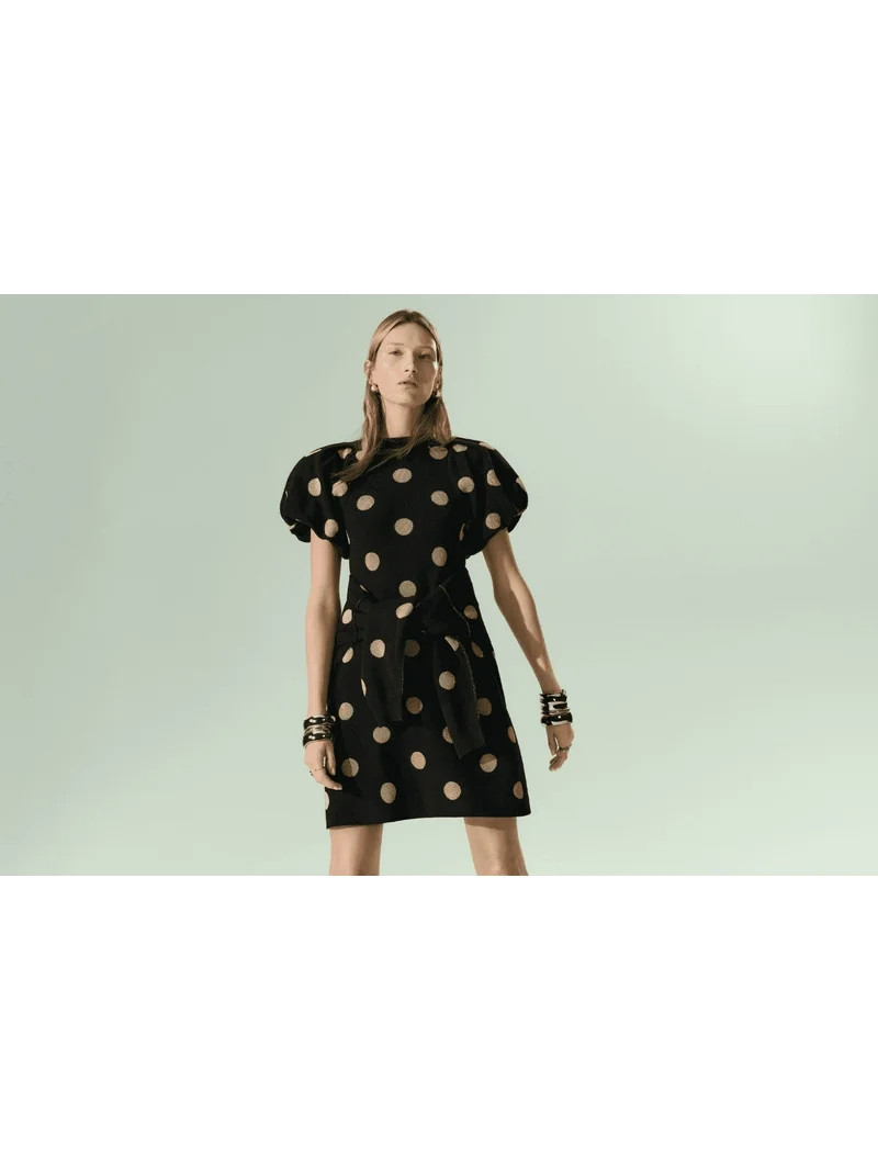Scoop Women's and Women's Plus Sweater Dress with Puff Sleeves, Sizes XS-4X | Walmart (US)