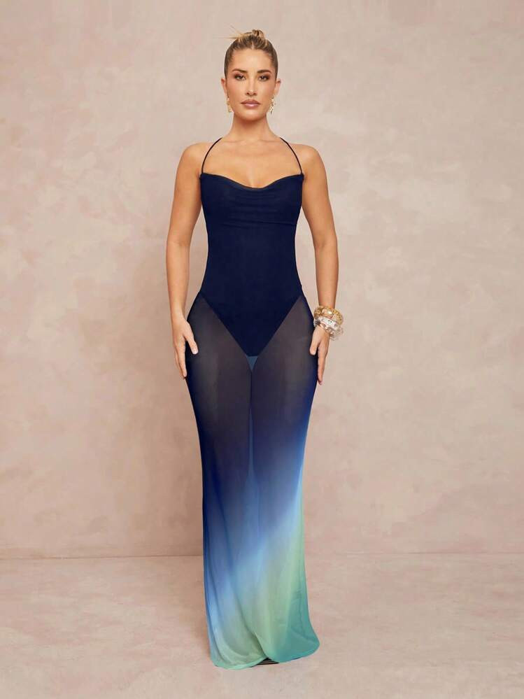 Lumalex Spring Outing Swimsuit Swimwear Swim Cover-Up Bikini Set Summer Swimsuit Swimwear Swim Vacation Easter Bohemian BOHO Sea Beach Hot Outdoor Richly Layered Wedding Season Banquet Coming Of Age Ceremony Beach Seaside Women's Extra Long Casual Dress, Fashionable For Summer Easter Dress Women,Elegant Dresses For Party,Beach Dress,Spring Dress Women | SHEIN