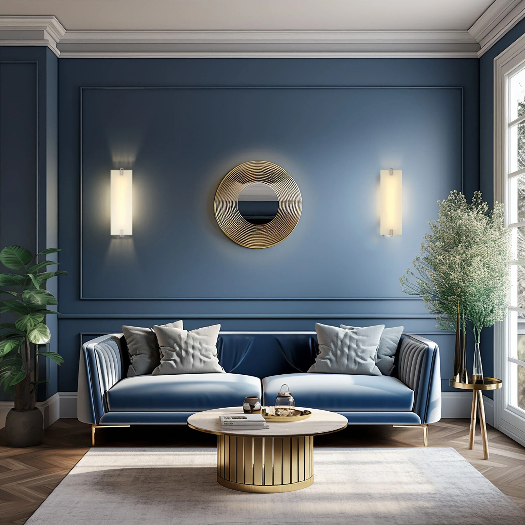 Latitude Run® Claudel Steel Metal LED Flush Mounted Sconce | Wayfair | Wayfair North America