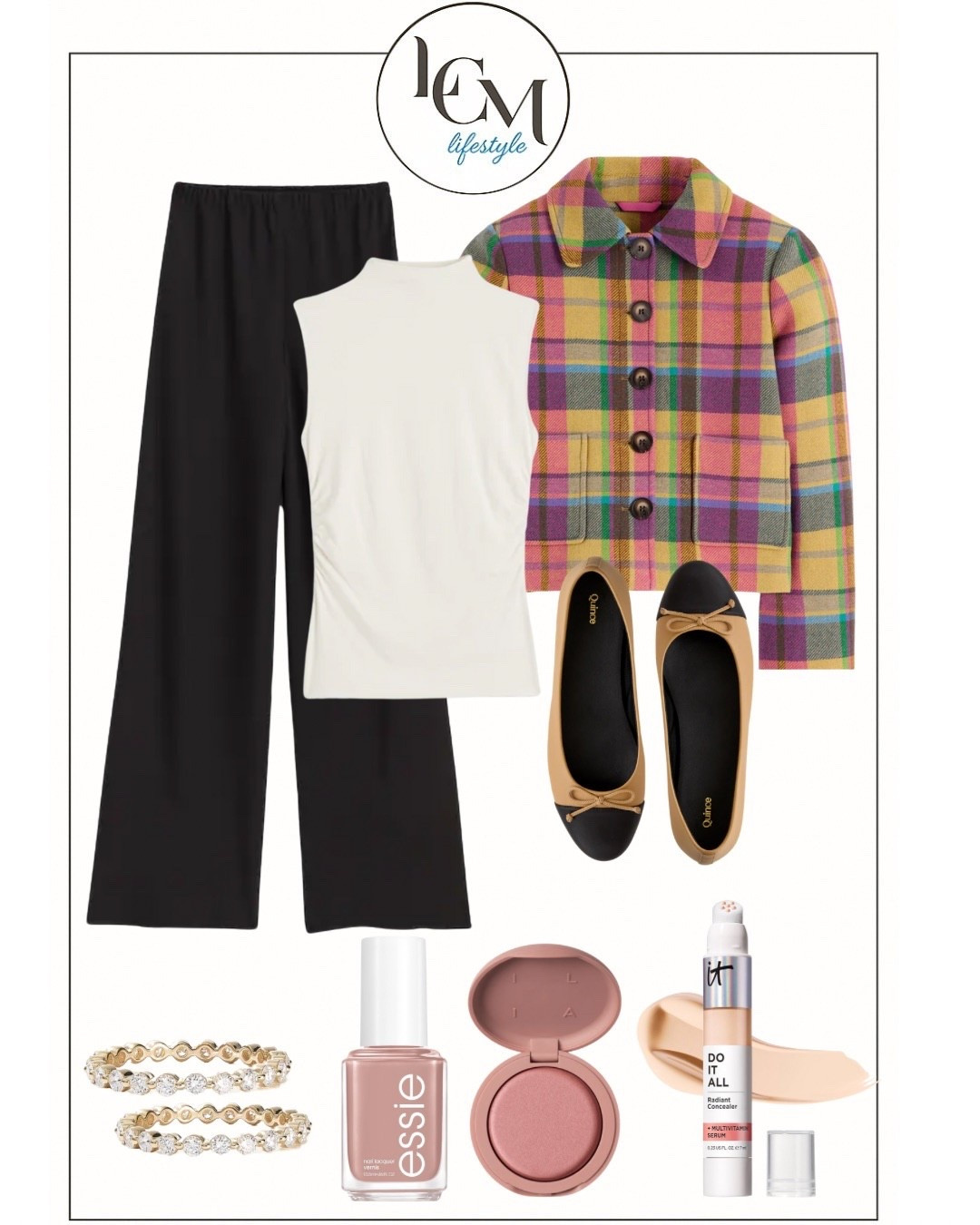 Playful plaid + timeless neutrals. The perfect mix of polished and fun for fall days. Add sparkly rings and natural makeup for the win… #LCMLifestyle

#LTKWorkwear #LTKBeauty #LTKTravel