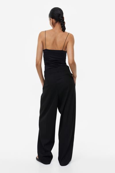 Draped Thong Bodysuit - Black - Ladies | H&M US | H&M (US + CA)