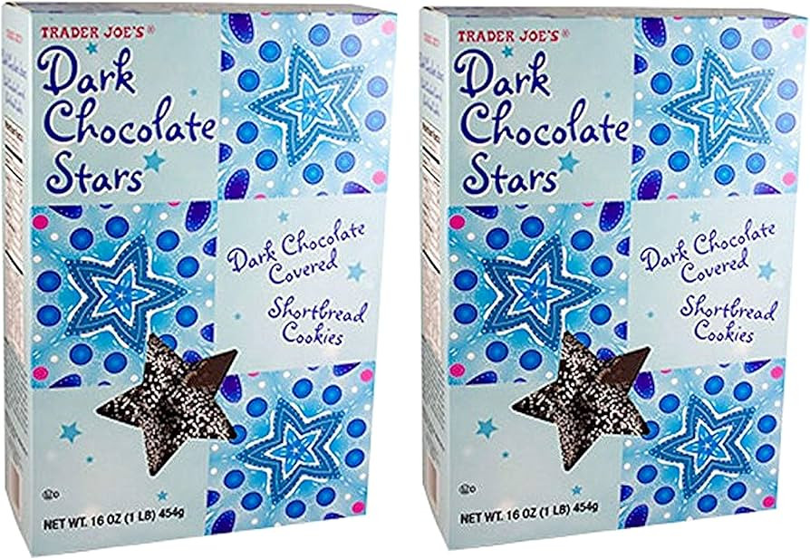 Trader Joe's Dark Chocolate Stars Cookies 16 Oz (Pack of 2) | Amazon (US)