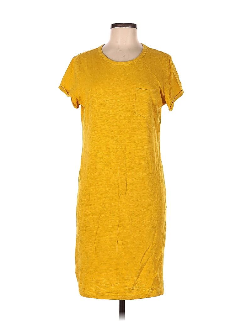 Gap 100% Cotton Solid Yellow Casual Dress Size M - 73% off | ThredUp