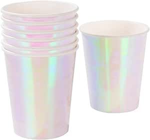 Talking Tables We Heart Pastel Iridescent Shiny Paper Cups for a Birthday Party, Unicorn Party, o... | Amazon (US)