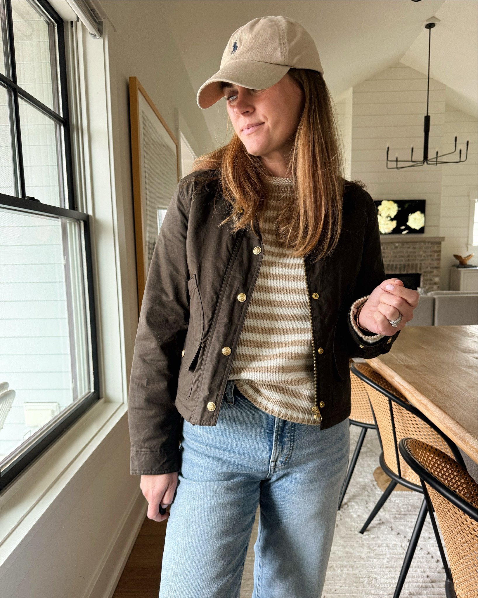 Sweater size small
Jacket size XS (mine is a color from a previous season) 
Jeans size 25

#LTKgrwm #LTKdayinmylife #LTKootd