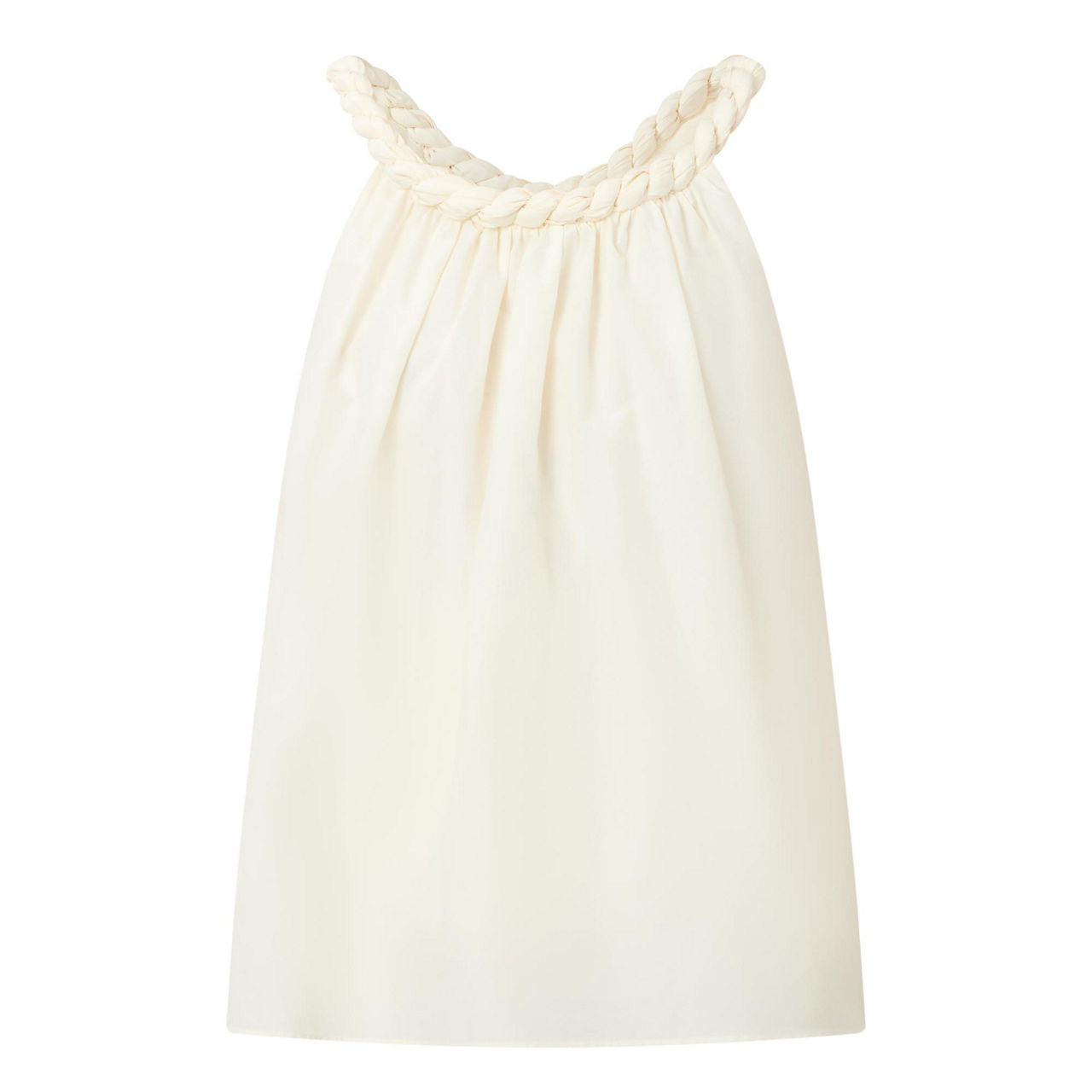 LOULOU STUDIO Garino Gathered Twist Top - Ivory | Brown Thomas (IE)