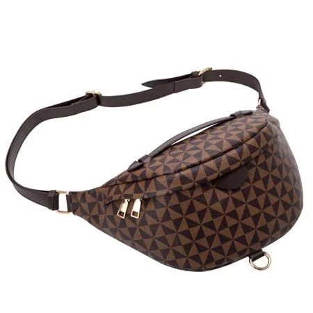 Merkaren Woman Man Fashion Checkered Crossbody Waist Bag Sling Fanny Pack Large Capacity Satchel ... | Walmart (US)