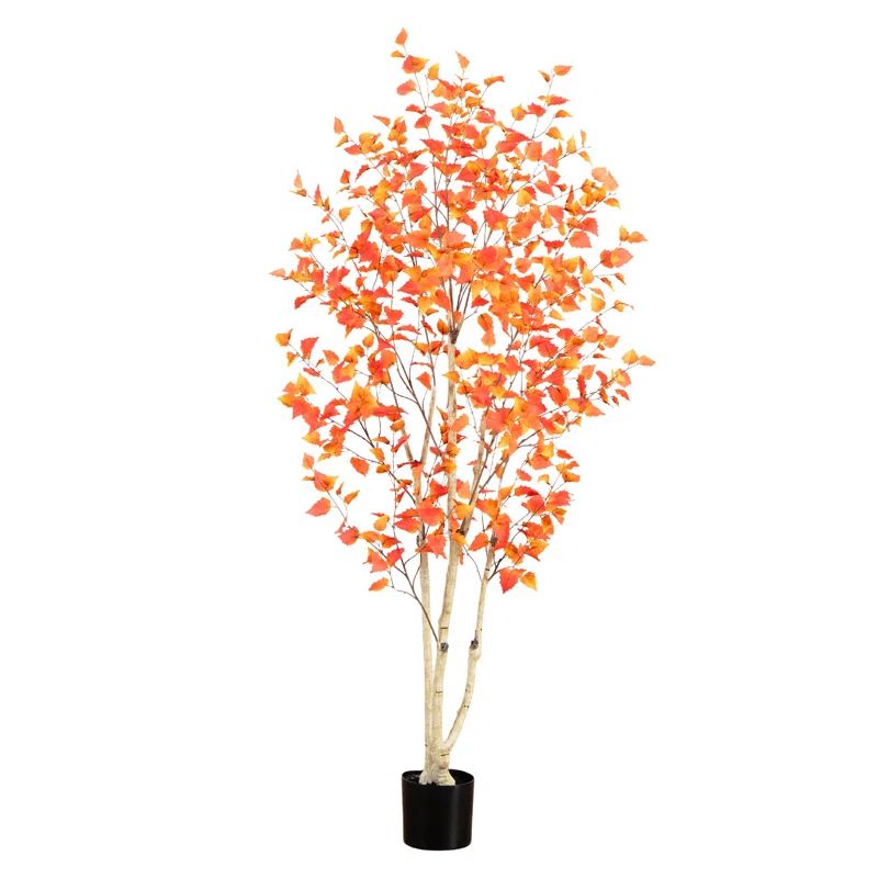 Primrue Autumn Birch Artificial Fall Tree | Wayfair | Wayfair North America