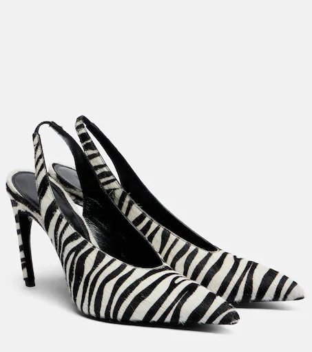The Attico Viper zebra-print calf hair pumps | Mytheresa (US/CA)