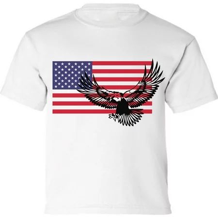 Patriotic Eagle Shirt - Toddler Boys Girls USA Tee - American Flag 4th of July | Walmart (US)