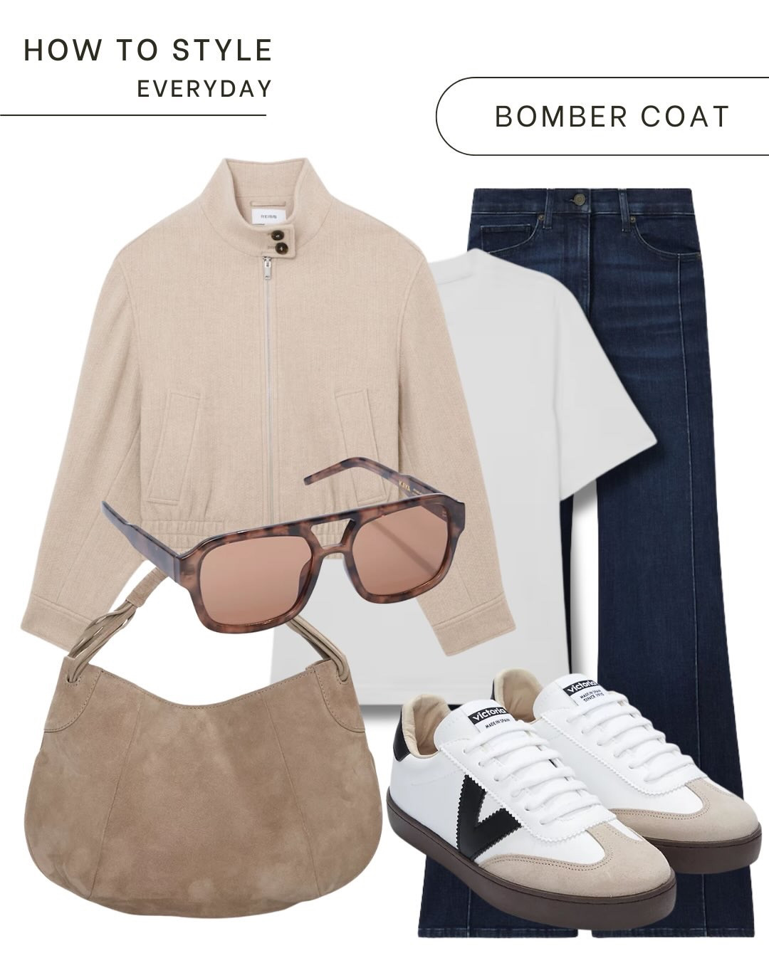 A classic bomber jacket is one of those easy pieces that just works — smart enough for work, relaxed enough for weekends, and effortless for evenings out. It’s the kind of layer you’ll reach for on repeat this season.

Here are 3 simple ways to style it:

• Everyday: bomber + straight leg jeans + white tee + trainers — clean, minimal, and easy to wear
• Work: bomber + tailored trousers + fine knit + loafers — a modern smart-casual update
• Evening: bomber + slip skirt + fitted top + heels — relaxed but still polished

Think light layering, neutral tones, capsule wardrobe staples, and elevated basics — all key for spring right now.

The woman shown is an AI model, used to help visualise these outfit ideas.

#bomberjacketoutfit #springcapsulewardrobe #minimaliststyleuk #classicoutfitideas #everydaystyleuk