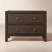 Layton 30″ Dark Oak 2-Drawer Nightstand – Dark Oak | CB2